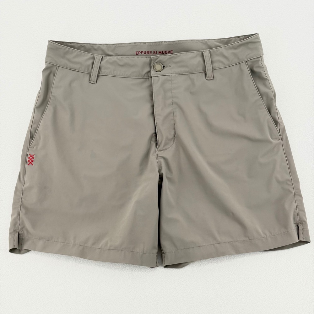Rhone Commuter Performance Shorts Men 30 Khaki Tan Solid Lightweight Excellent
